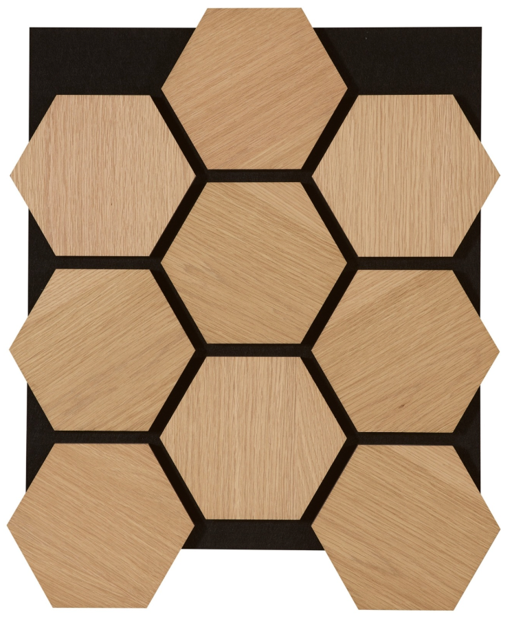 Tasseaux de bois Hexa - 21 mm - Natural (A16956) Vendu au carton de 4 Pièces