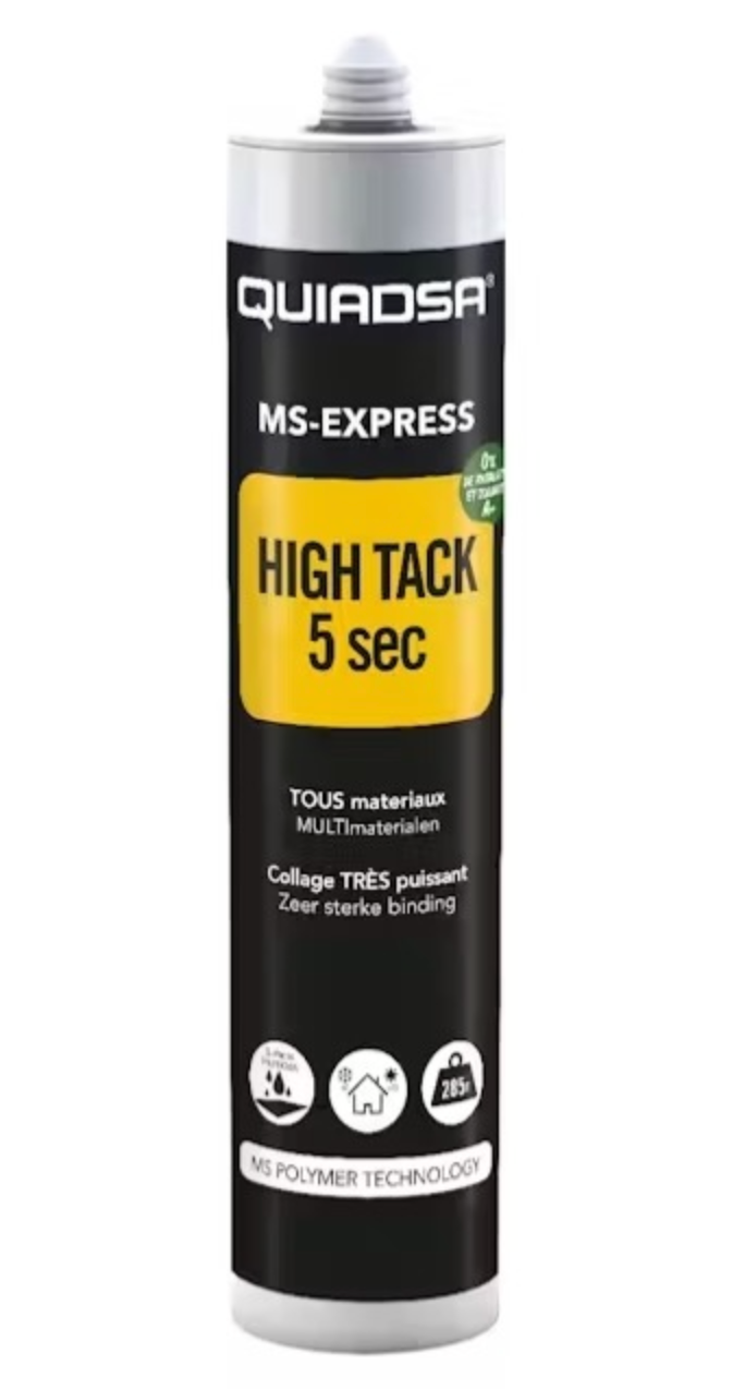 COLLE Mastic adhésif polymère MS-EXPRESS Blanc 5sec 600kg