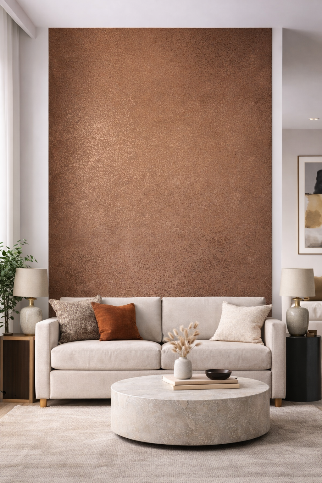 Panneaux pvc effet pierre bronze