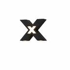 Applique murale LED design “X” – Noir mat