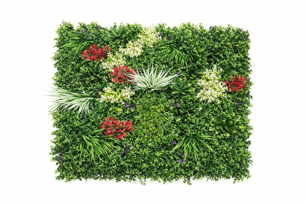 Mur végétal artificiel exotique – 100 × 100 cm