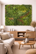 Mur végétal artificiel design – Feuillage structuré