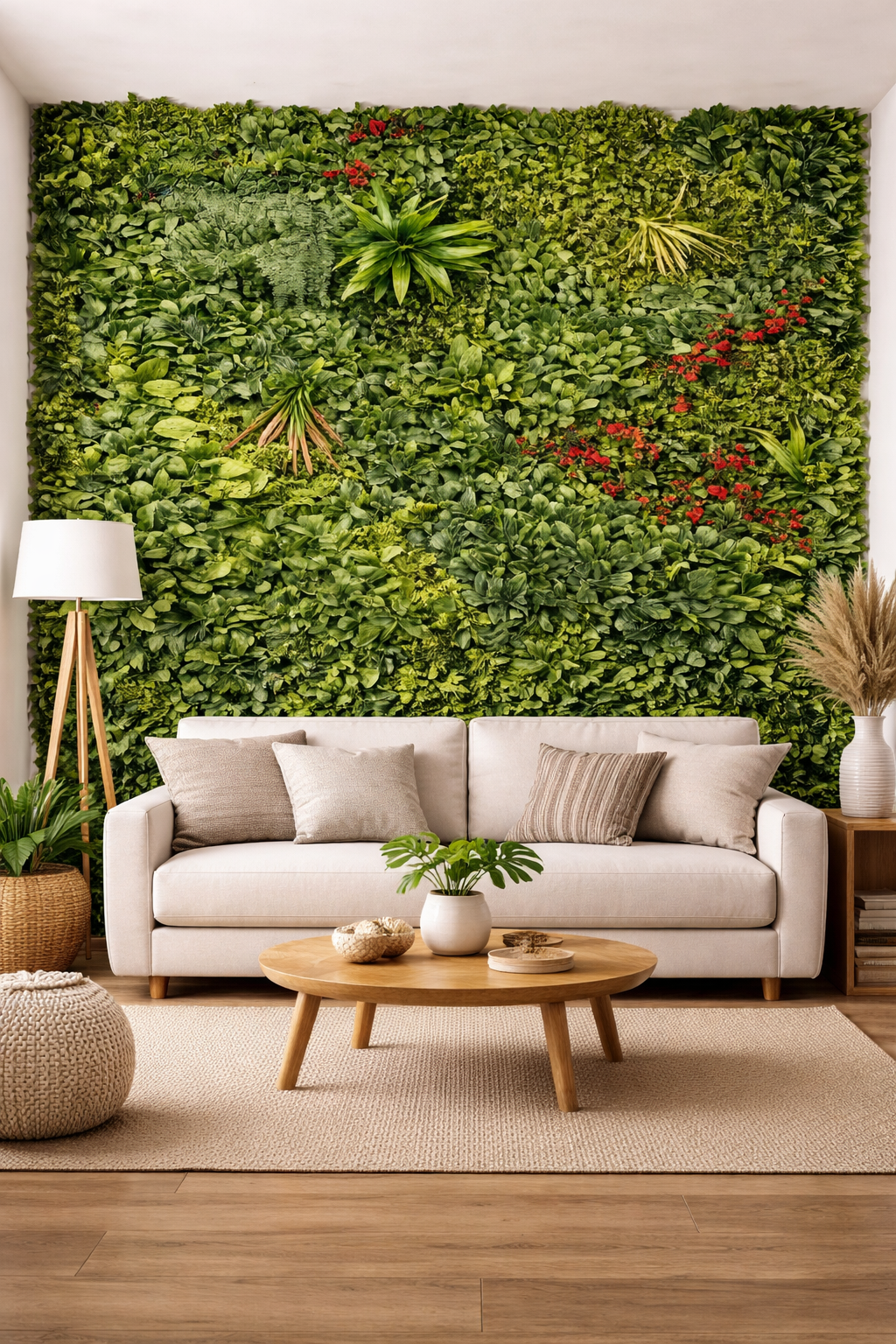 Mur végétal artificiel premium – 100 × 100 cm